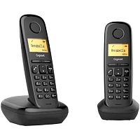 картинка gigaset [l36852-h2812-a601] a270 duo rus черный (труб. в компл.:2шт) аон  от магазина Tovar-RF.ru