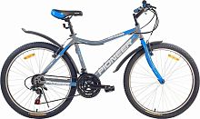 картинка велосипед pioneer optima 26"/18" gray-blue-whiteот магазина Tovar-RF.ru