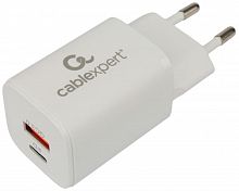 картинка универсальный адаптер питания cablexpert (21077) mp3a-pc-42 qc3.0/pd белый от магазина Tovar-RF.ru