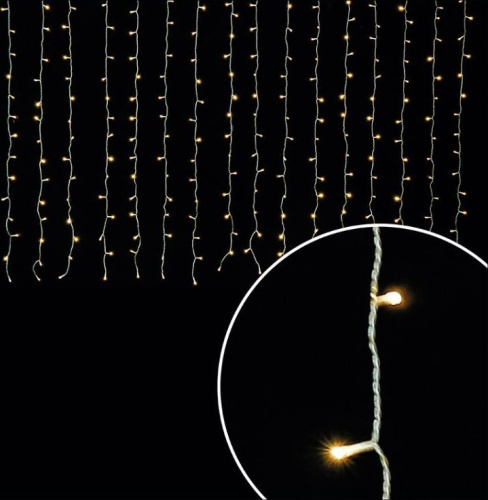 картинка Электрогирлянда ВОЛШЕБНАЯ СТРАНА Электрогирляда "Бахрома" теплый белый свет 7870 ВОЛШЕБНАЯ СТРАНА Электрогирляда "Бахрома" теплый белый свет 7870 от магазина Tovar-RF.ru