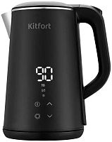 картинка чайник электрический kitfort чайник электрический кт-6188, 1500вт, черный kitfort кт-6188 черный от магазина Tovar-RF.ru