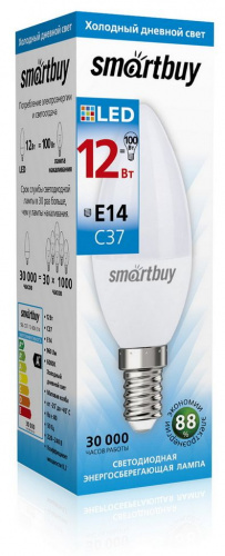 картинка Лампа SMARTBUY (SBL-C37-12-60K-E14) 12W/6000/14 от магазина Tovar-RF.ru