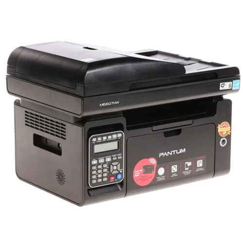 картинка pantum m6607nw мфу лазерное чб, а4, c/p/s/f c трубкой, 22 стр/мин, 1200 x 1200 dpi, adf, 256мб ram, лоток 150 стр, usb, rj45, wi-fi, черный корпус от магазина Tovar-RF.ru