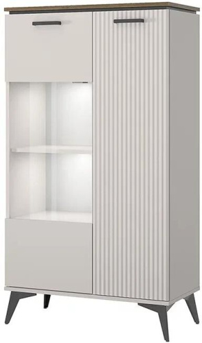 картинка Корпусная мебель АНРЭКС VINATI Шкаф с витриной 1V1D P Цвет ПЕРСИДСКИЙ ЖЕМЧУГ/АМАРОК (2 уп.) АНРЭКС VINATI Шкаф с витриной 1V1D P Цвет ПЕРСИДСКИЙ ЖЕМЧУГ/АМАРОК (2 уп.) от магазина Tovar-RF.ru