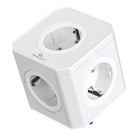 картинка cablexpert тройник cube-5-16-w tower (5р, 16а, заземл, ) белый, коробка {22566}				 от магазина Tovar-RF.ru