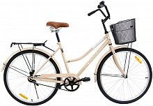 картинка велосипед torrent olympia (рама сталь 18,5", жен., дорожный, 1скорость, колеса 26 д., корзина) 4000221 бежевыйот магазина Tovar-RF.ru