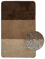 картинка Коврик для ванной САНАКС 00214 SILVER Коврик в ванную одинарный КОРИЧНЕВЫЙ 60х100см 100% полиэстер от магазина Tovar-RF.ru
