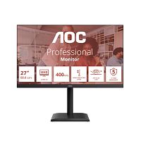 картинка lcd aoc 27" u27e4cv {ips 3840x2160 60hz 4ms 400cd 2xhdmi displayport dp(out) 4xusb 3.2 usb-c(90w) rj-45 2x2w has internal vesa} от магазина Tovar-RF.ru