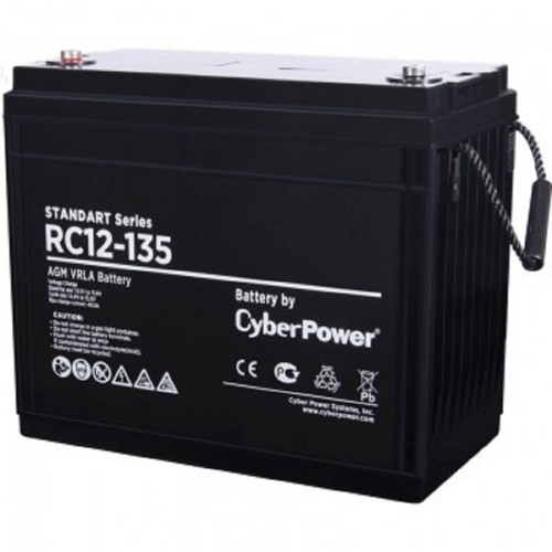 картинка cyberpower акб rc 12-135 12v/135ah {клемма м8, дхшхв 340х173х281мм., высота с   клеммами284, вес 40кг., срок службы 10 лет} от магазина Tovar-RF.ru