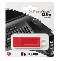 картинка kingston usb drive 128gb datatraveler exodia usb 3.2 gen.1, красный от магазина Tovar-RF.ru