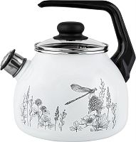 картинка Чайник APPETITE 4с209я FLORA-2 эмал 3,0л со свистком от магазина Tovar-RF.ru