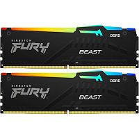 картинка kingston ddr5 dimm 64gb 5600mt/s cl40 (kit of 2) fury beast rgb kf556c40bb2ak2-64 от магазина Tovar-RF.ru
