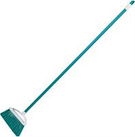 картинка PALISAD HOME Щетка пластмасс. для подметания пола, премиум, 23 см, c черенком, 120 см, бирюзовая щетина, Home Palisad 935595 от магазина Tovar-RF.ru