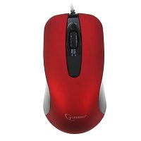 картинка gembird mop-400-r красный usb {мышь, бесшумный клик, 2 кнопки+колесо кнопка, 1000 dpi,  soft-touch, кабель 1.45м, блистер} от магазина Tovar-RF.ru
