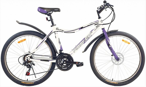 картинка велосипед pioneer sputnik 26"/18" white-violet-black pioneer sputnik 26"/18" white-violet-blackот магазина Tovar-RF.ru