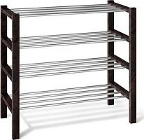 картинка Полка для обуви SHEFFILTON Альберо SHT-SR9-4 полка для обуви дерево/металл венге/алюм.металлик 163348 SHEFFILTON Альберо SHT-SR9-4 дерево/металл венге/алюм.металлик 163348 от магазина Tovar-RF.ru