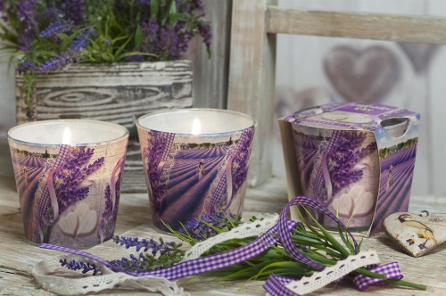 картинка Свеча BARTEK Поцелуй лаванды (Lavander kiss) 115гр в стакане BARTEK Поцелуй лаванды (Lavander kiss) 115гр в стакане от магазина Tovar-RF.ru