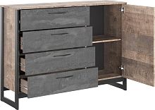 картинка Комод НК-МЕБЕЛЬ HUGO комод Т-1(N) Дуб Гранж/Железный камень 72507329 НК-МЕБЕЛЬ HUGO комод Т-1(N) Дуб Гранж/Железный камень 72507329 от магазина Tovar-RF.ru