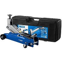 картинка зубр профессионал домкрат гидравлический подкатной t77, 3т, 192-533мм, в кейсе, [43055-3-k] от магазина Tovar-RF.ru