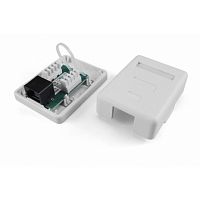 картинка hyperline sb1-1-8p8c-c5e-wh розетка компьютерная rj-45(8p8c), категория 5e, одинарная, внешняя, dual idc от магазина Tovar-RF.ru