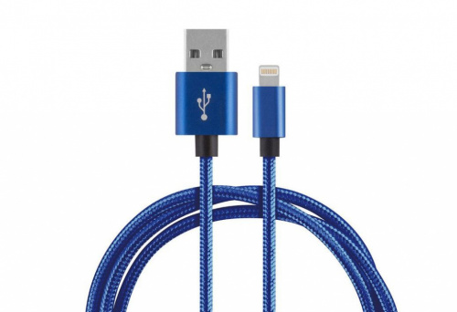 картинка кабель energy et-27 usb/lightning, цвет - синий 104107 от магазина Tovar-RF.ru