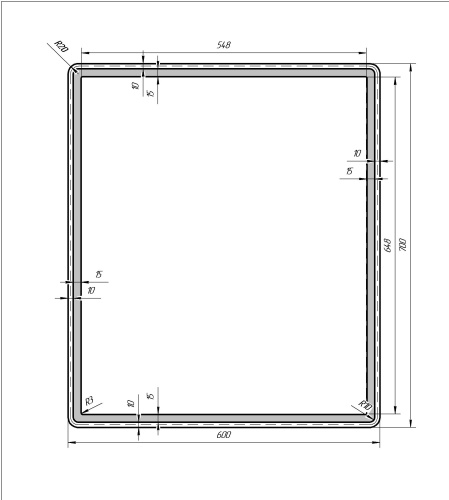 картинка Зеркало TINY, 60 см, LED-подсветка от магазина Tovar-RF.ru фото 4