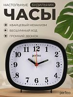 картинка Часы PERFEO (PF_E1968) "PF-TC-021", прямоугольные, черные PERFEO (PF_E1968) "PF-TC-021", прямоугольные, черные от магазина Tovar-RF.ru