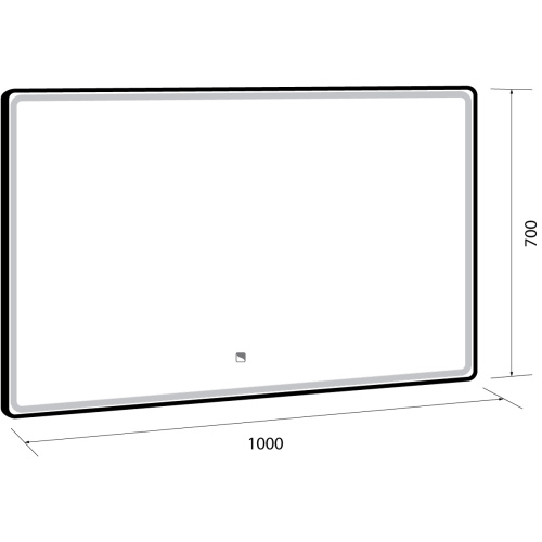 картинка Зеркало POINT, 100x70 см, сенсорный выключатель, LED-подсветка от магазина Tovar-RF.ru фото 7