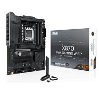 картинка asus x870 max gaming wifi7 (socket am5, atx, 4xddr5(256gb), hdmi, 1xpcie 5.0x16/2xpcie 4.0x16/xpcie 3.0x16, 1xlan (2.5gbe), wi-fi 7, bt, 4xsata 6gb/s, 3xm.2, 2xusb4 type-c, 4xusb 3.2, 4xusb 2.0) от магазина Tovar-RF.ru