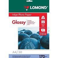 картинка LOMOND 0102142 Фотобумага односторонняя глянцевая А4, 170г/м2, 50 листов от магазина Tovar-RF.ru