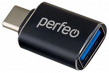 картинка адаптер perfeo (pf_c3006) adapter usb на type-c c otg, 3.0 (pf-vi-o009 black) чёрный от магазина Tovar-RF.ru