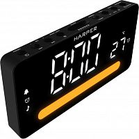 картинка Радиочасы HARPER HCLK-5030 black - white led от магазина Tovar-RF.ru
