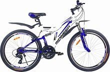 картинка велосипед pioneer comfort 26"/17" white-blue-blackот магазина Tovar-RF.ru
