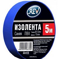 картинка Изолента ПВХ REV 28676 9 Изолента ПВХ 0,13*15мм Синяя 5м от магазина Tovar-RF.ru