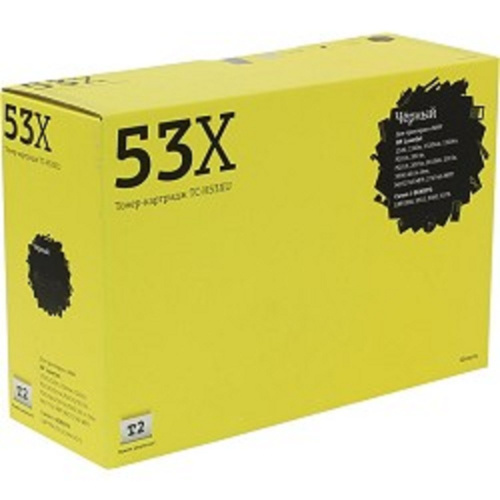 картинка t2 q5949x/q7553x/cartridge 708h/715h картридж (tc-h53xu) для hp laserjet 1320/p2014/p2015/m2727nf mfp/canon i-sensys lbp3310/3370 cartrige 715h (7000 стр.) с чипом от магазина Tovar-RF.ru