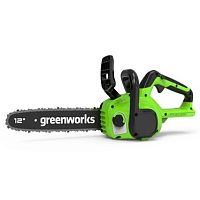 картинка Greenworks GD24CS30K4 Цепная пила аккумуляторная, 24V, 30см, бесщеточная, с АКБ 4 АЧ и ЗУ [2007007UB] от магазина Tovar-RF.ru