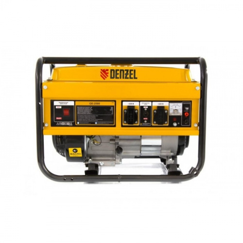 картинка Denzel Генератор бензиновый GE 2500, 2,5 кВт, 220В/50Гц, 15 л, ручной старт [94681] от магазина Tovar-RF.ru