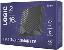 картинка perfeo smart tv box приставка "logic 2/16",allwinner h313,android 10, 2gb/16gb,пульт bluetooth perfeo (pf_a4555) "logic 2/16", черный от магазина Tovar-RF.ru