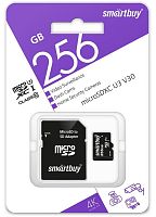 картинка карта памяти smartbuy (sb256gbsdcctv) micro sdxc 256gb cl10 u3 v30 + адаптер от магазина Tovar-RF.ru