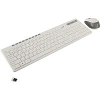 картинка клавиатура + мышь genius smart slimstar 8230 white {usb,1 мини-ресивер на оба устройства,104 кл кнопка smartgenius,  мембранная,800-1600 dpi} [31340015402] от магазина Tovar-RF.ru