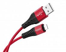 картинка дата-кабель 8 pin hoco (6931474710536) x38 usb (m) - 8 pin (m) 1.0m - красный от магазина Tovar-RF.ru