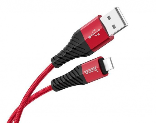 картинка дата-кабель 8 pin hoco (6931474710536) x38 usb (m) - 8 pin (m) 1.0m - красный от магазина Tovar-RF.ru