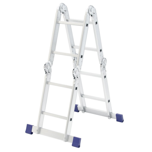 картинка СИБРТЕХ Лестница шарнирная алюминиевая, 4х2, Россия [97879] от магазина Tovar-RF.ru