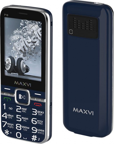картинка телефон мобильный maxvi p18 blue от магазина Tovar-RF.ru