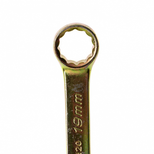картинка Ключ комбинированный, 19 мм, желтый цинк Сибртех от магазина Tovar-RF.ru фото 2