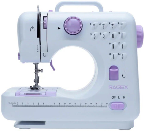 картинка швейная мини-машинка ragex r1101, цвет: 100 (белая), китай ragex r1101-100 12 строчек от магазина Tovar-RF.ru