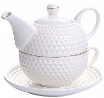 картинка набор чайный LORAINE Чайный набор фарфор 3 предмета 30556 от магазина Tovar-RF.ru