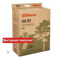 картинка filtero lge 03 (10+фильтр) ecoline xl, бумажные пылесборники от магазина Tovar-RF.ru