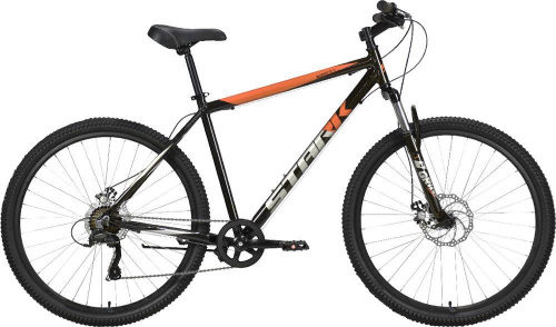 картинка велосипед stark respect 27.1 d microshift черный/оранжевый/серый 16" hq-0009977от магазина Tovar-RF.ru