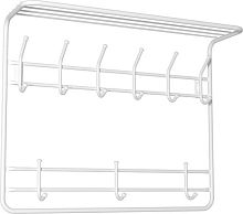 картинка Вешалка настенная ЗМИ 2х ярусная с полкой 80 Белая ВСП 9 ЗМИ 2х ярусная с полкой 80 Белая ВСП 9 от магазина Tovar-RF.ru